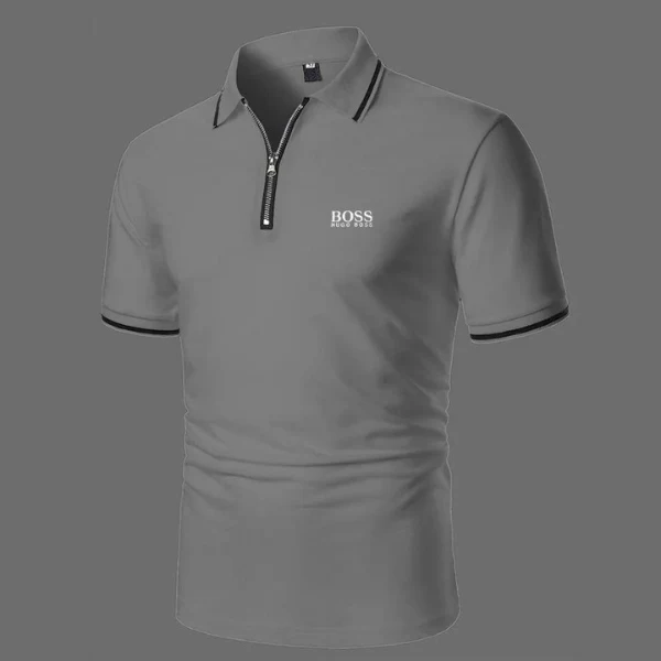 Chemise polo avec fermeture éclair