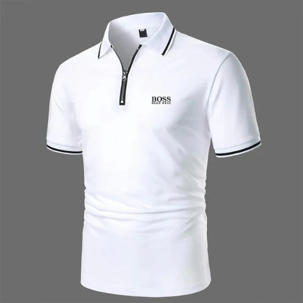 Chemise polo avec fermeture éclair